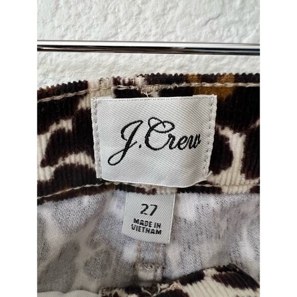 J.Crew Leopard Animal Print High Waist Corduroy Skinny Pants Size 27 - Picture 7 of 8